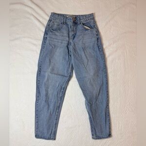 Blue Savvy Denim Women’s Size 3/26  Straight Ankle Jeans Mom High Rise Loose